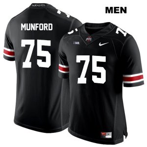 Men's NCAA Ohio State Buckeyes Thayer Munford #75 College Stitched Authentic Nike White Number Black Football Jersey GW20X71BI